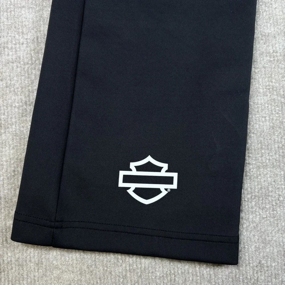 Harley-Davidson Womens Yoga Pants Black Bootcut Red Logo Stretch Size S - Picture 9 of 9